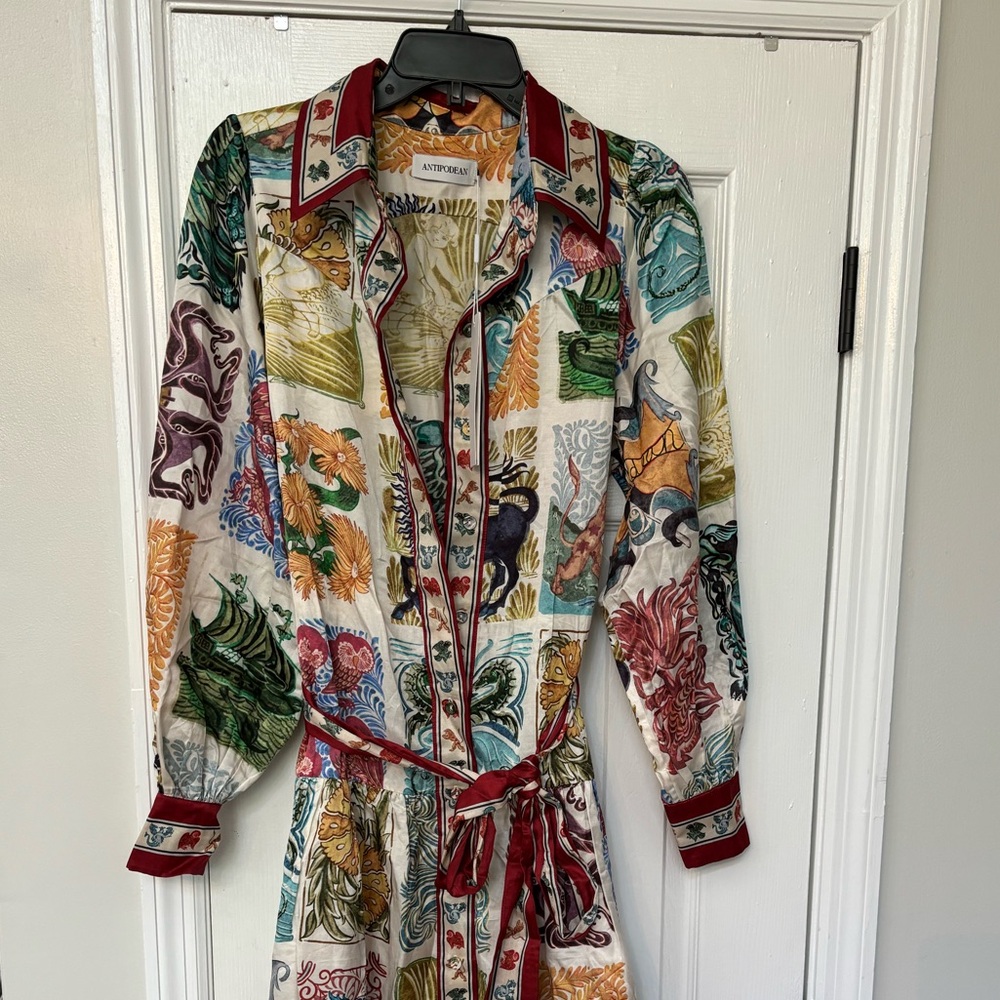 Antipodean Wond-A-Land Midi Shirt Dress, size 8 - Picture 5 of 8